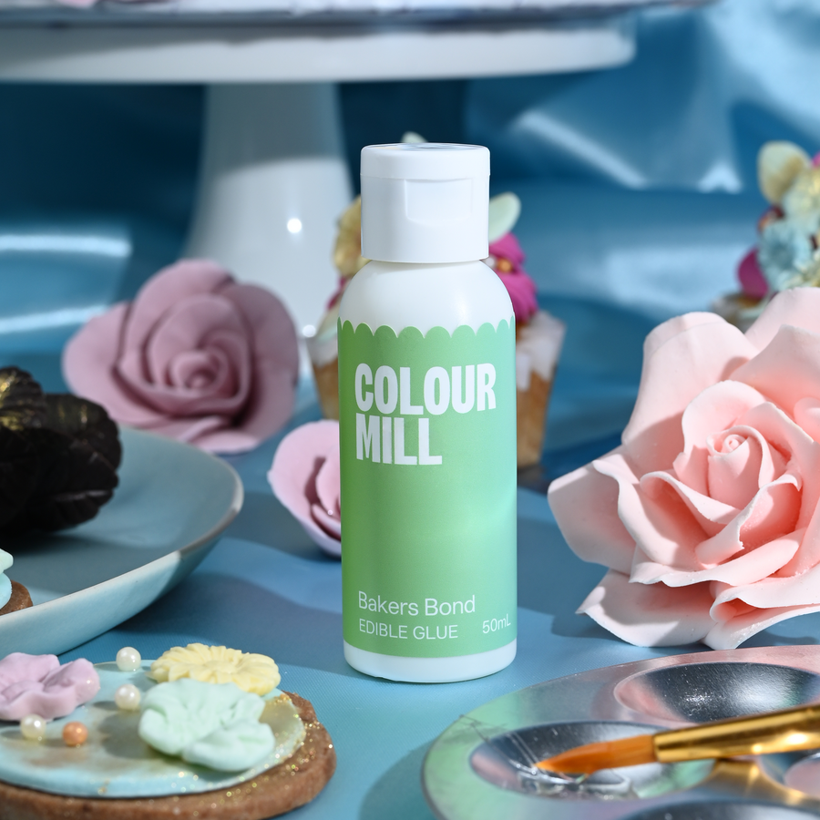 Colour Mill Edible Glue is food-safe, extra-strength edible